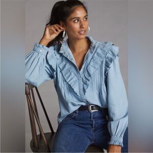 Anthropologie love the label chambray button down shirt